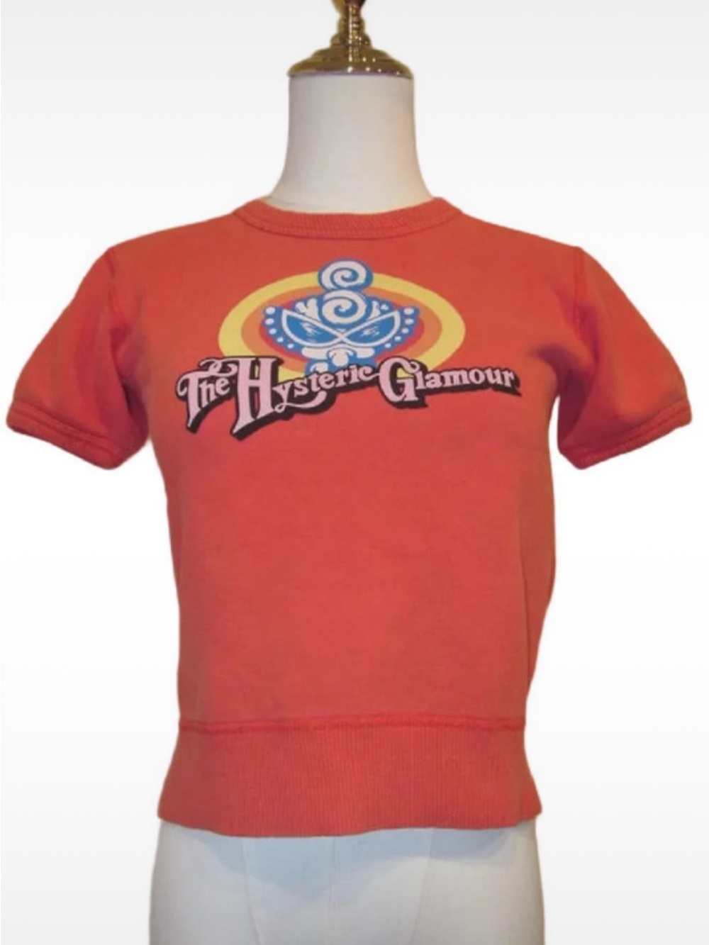 Hysteric Glamour Orange Graphic Short Sleeve Tee